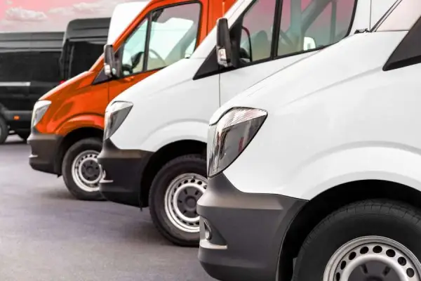 Vans in for MOT and servicing at Badminstons, Hythe